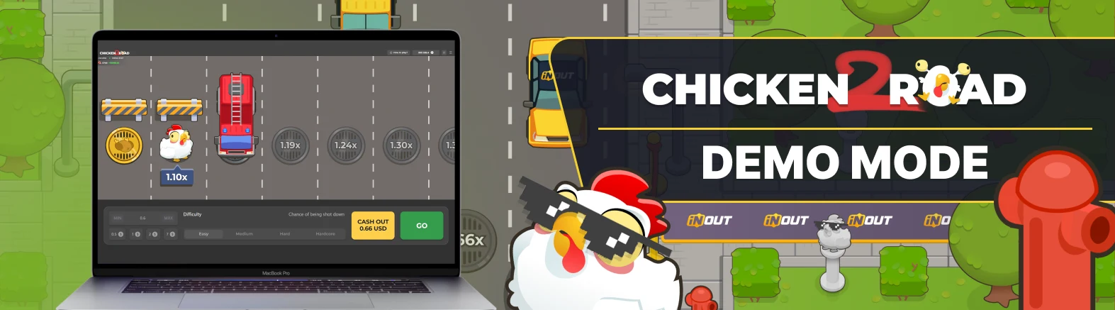 Chicken Road 2 Demo mode image.