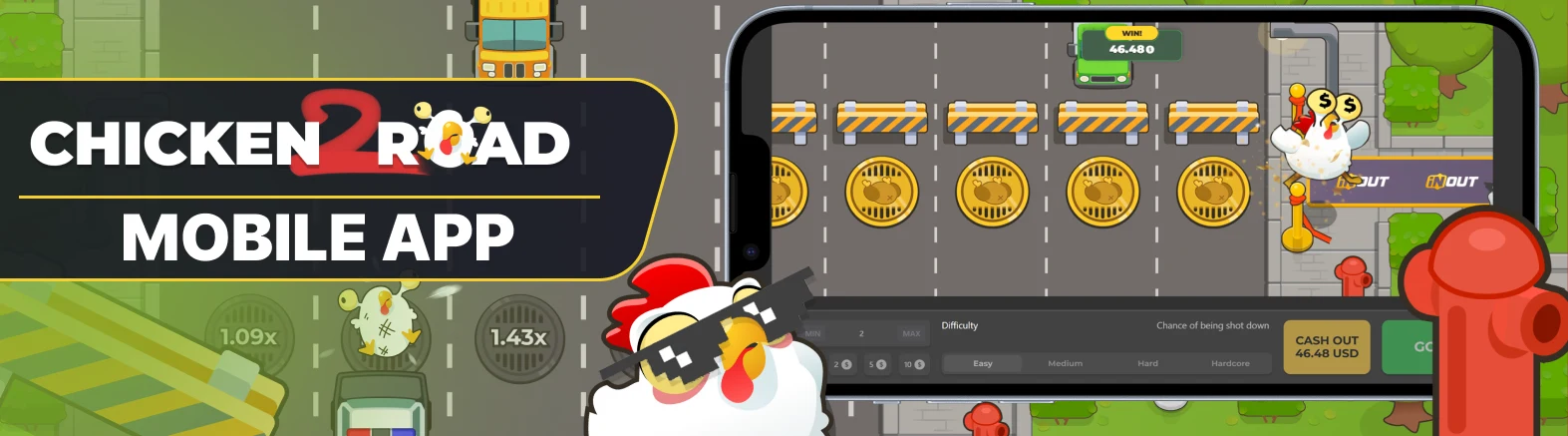 Chicken Road 2 Mobile App image.